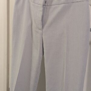 Antonio Melani Blue White Pinstripe Slim Leg Dress Pants Women’s Workwear